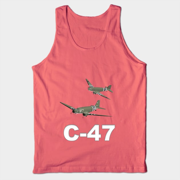 C47 Aircraft Tank Top by Wayne Brant Images